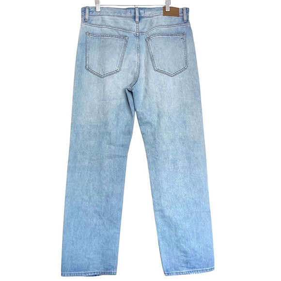 MADEWELL The Low-Slung Straight Jeans in Sevilla Light Wash Blue Loose Leg - Picture 9 of 13